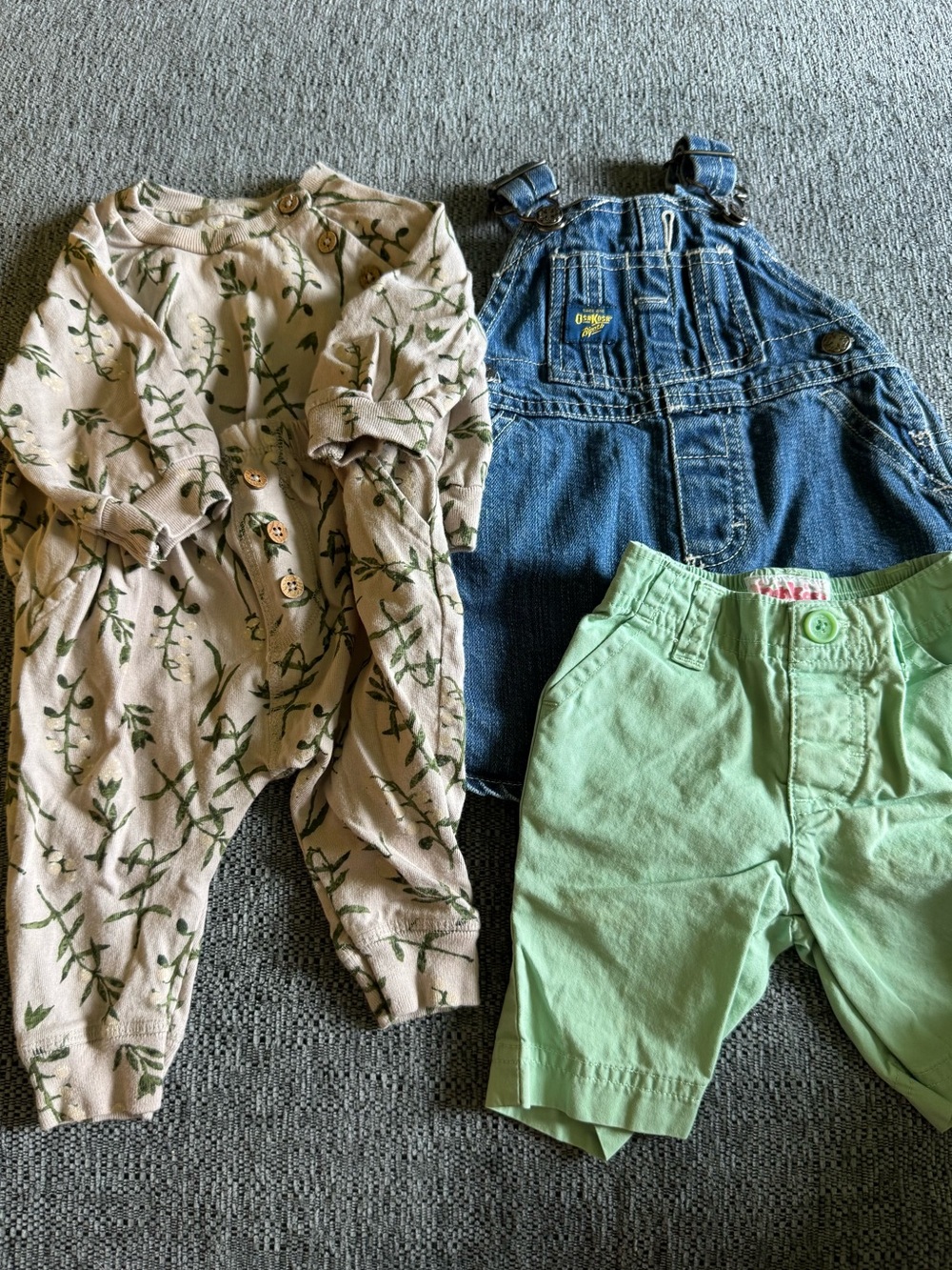 baby girl OshKosh B'gosh vintage bundle with pink floral outfit